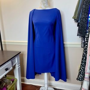 Ieena for Mac Duggal Caped cocktail dress